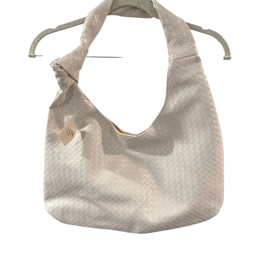 Ulta‎ Beauty Cream Textured Hobo Bag